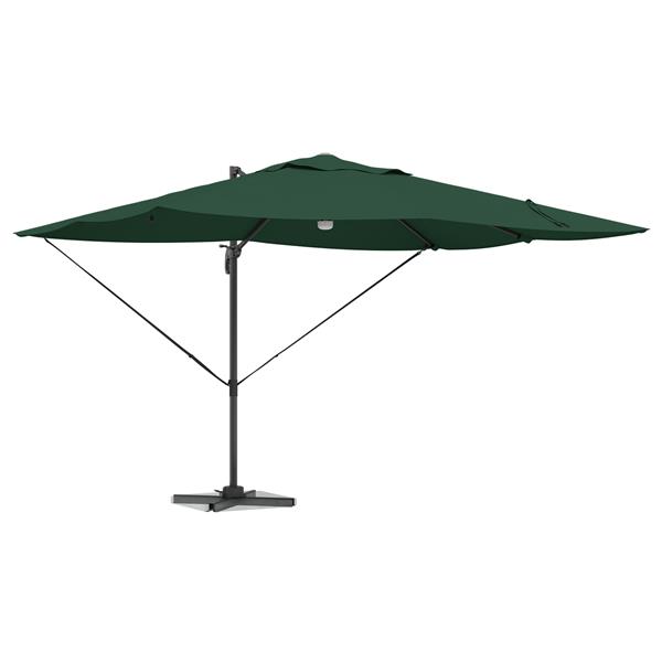 Grote foto vidaxl cantilever roma parasol groen en zwart 352 x 251 x 265 cm tuin en terras overige tuin en terras