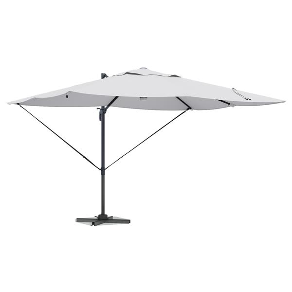 Grote foto vidaxl cantilever roma parasol beige en zwart 352 x 251 x 265 cm tuin en terras overige tuin en terras