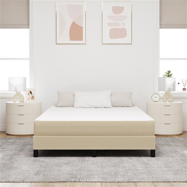 Grote foto vidaxl bedmatras met matras groen 160 x 200 cm stof antiek en kunst stoelen en banken