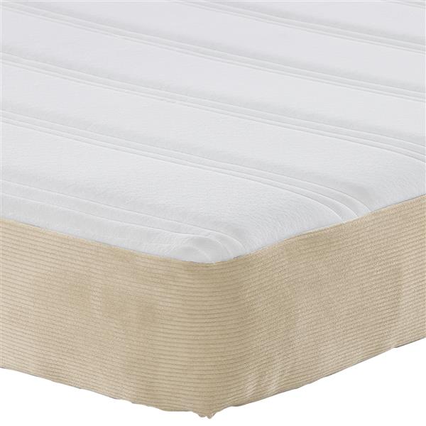 Grote foto vidaxl bedmatras met matras groen 160 x 200 cm stof antiek en kunst stoelen en banken