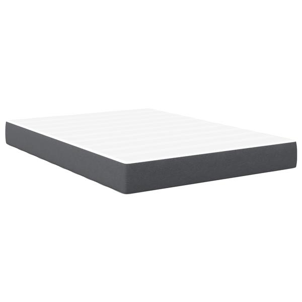Grote foto vidaxl bedmatras met matras grijs 140 x 190 cm stof antiek en kunst stoelen en banken