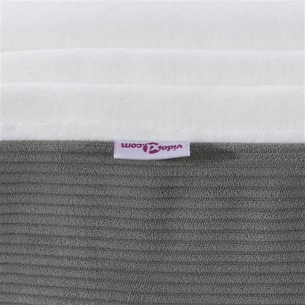 Grote foto vidaxl bedmatras met matras lichtgrijs 140 x 190 cm stof antiek en kunst stoelen en banken