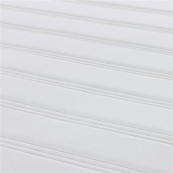 Grote foto vidaxl bedmatras met matras lichtgrijs 140 x 190 cm stof antiek en kunst stoelen en banken