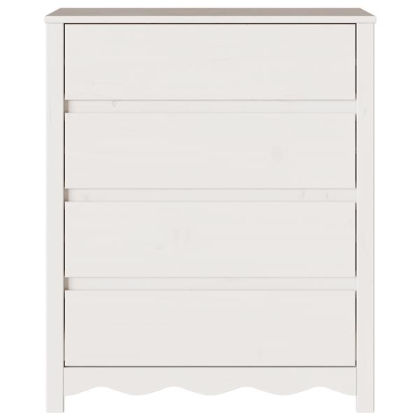 Grote foto vidaxl ladekast drammen wit 76 5 x 40 x 91 cm massief grenenhout kinderen en baby complete kinderkamers