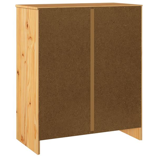 Grote foto vidaxl ladekast drammen bruin 76.5 x 40 x 91 cm massief grenenhout kinderen en baby complete kinderkamers