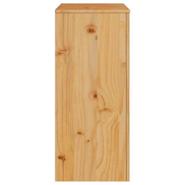 Grote foto vidaxl ladekast drammen bruin 76.5 x 40 x 91 cm massief grenenhout kinderen en baby complete kinderkamers