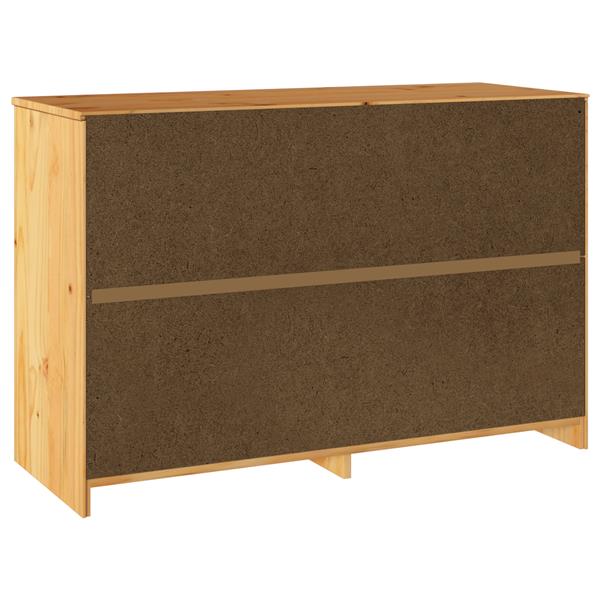 Grote foto vidaxl ladekast drammen bruin 111 x 43 x 73.5 cm massief grenenhout kinderen en baby complete kinderkamers