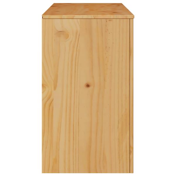 Grote foto vidaxl ladekast drammen bruin 111 x 43 x 73.5 cm massief grenenhout kinderen en baby complete kinderkamers
