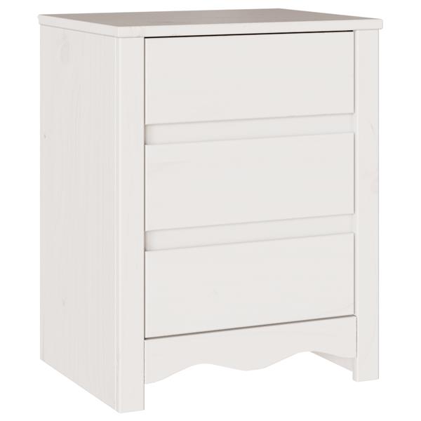 Grote foto vidaxl nachtkastje drammen wit 45 x 35 x 56 cm massief grenenhout huis en inrichting complete slaapkamers