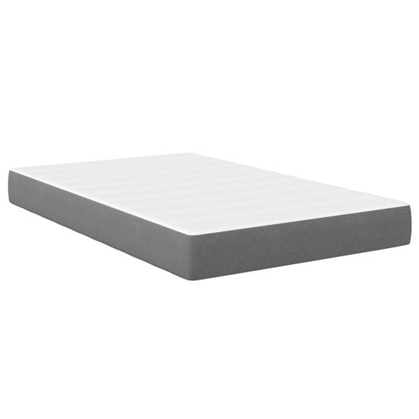 Grote foto vidaxl bedmatras met matras lichtgrijs 120 x 200 cm stof antiek en kunst stoelen en banken