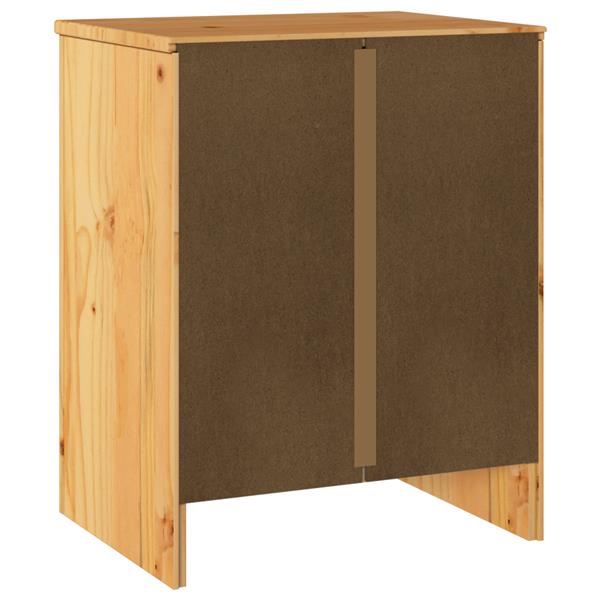 Grote foto vidaxl nachtkastje drammen eiken 45 x 35 x 56 cm massief grenenhout huis en inrichting complete slaapkamers