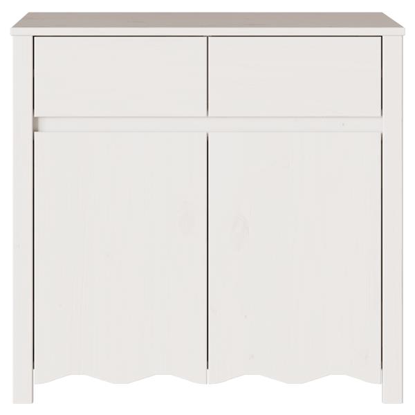 Grote foto vidaxl dressoir drammen wit 79 x 43 x 75.5 cm massief grenenhout huis en inrichting overige