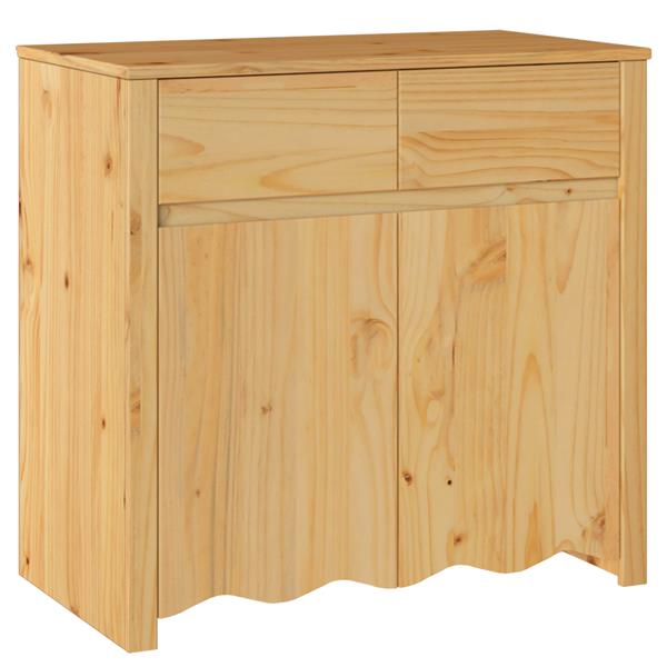 Grote foto vidaxl dressoir drammen bruin 79 x 43 x 75.5 cm massief grenenhout huis en inrichting overige