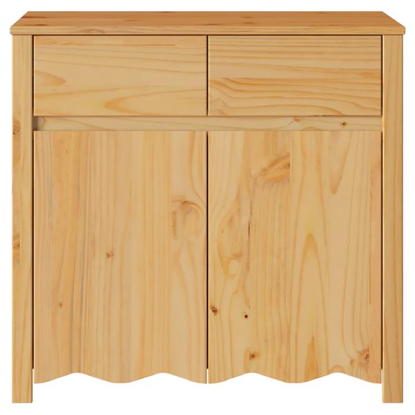 Grote foto vidaxl dressoir drammen bruin 79 x 43 x 75.5 cm massief grenenhout huis en inrichting overige