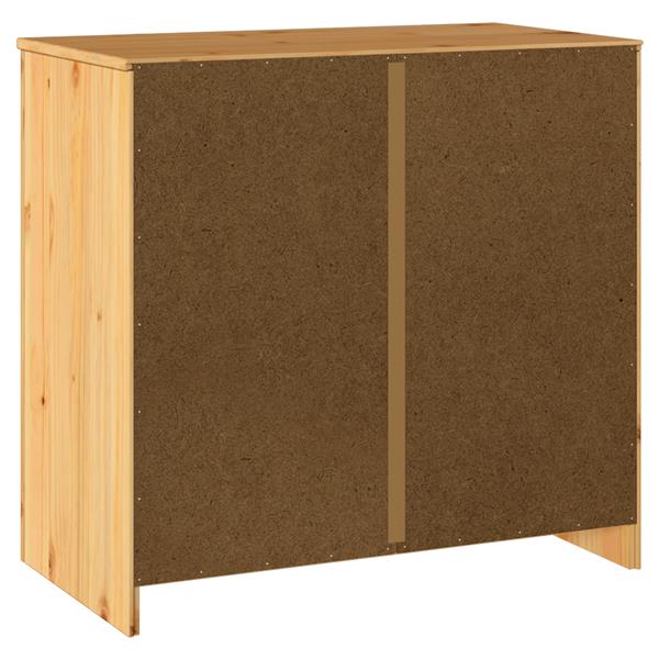 Grote foto vidaxl dressoir drammen bruin 79 x 43 x 75.5 cm massief grenenhout huis en inrichting overige