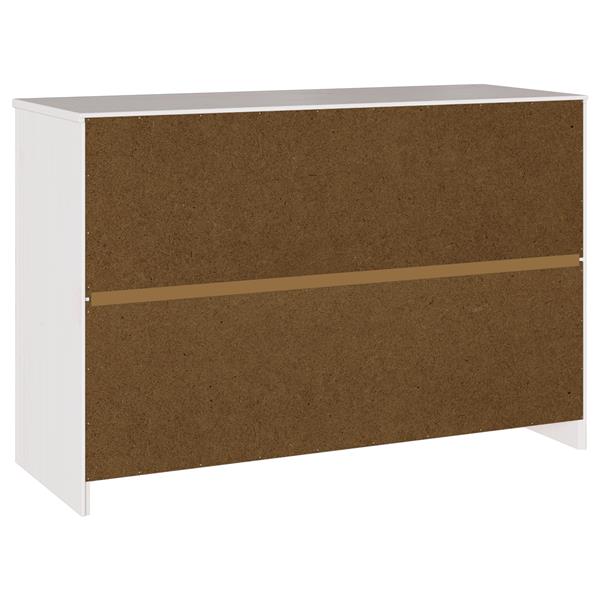 Grote foto vidaxl dressoir drammen wit 114 x 43 x 75.5 cm massief grenenhout huis en inrichting overige