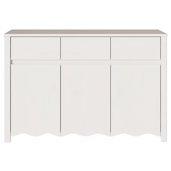 Grote foto vidaxl dressoir drammen wit 114 x 43 x 75.5 cm massief grenenhout huis en inrichting overige