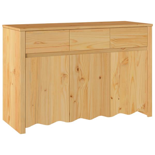 Grote foto vidaxl dressoir drammen bruin 114 x 43 x 75.5 cm massief grenenhout huis en inrichting overige