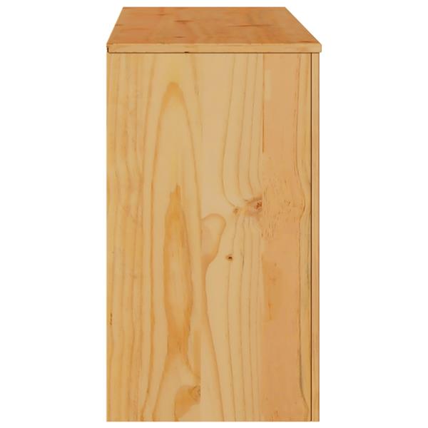 Grote foto vidaxl dressoir drammen bruin 114 x 43 x 75.5 cm massief grenenhout huis en inrichting overige