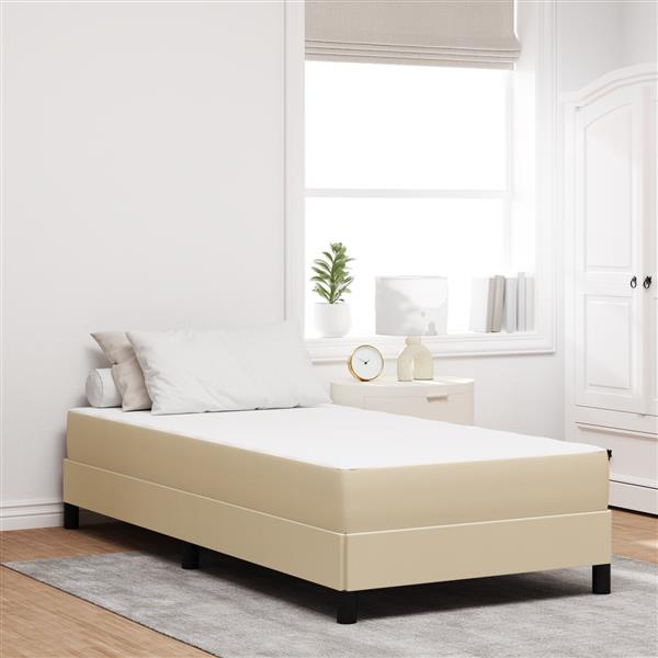 Grote foto vidaxl bedmatras met matras groen 100 x 200 cm stof antiek en kunst stoelen en banken