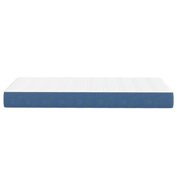 Grote foto vidaxl bedmatras met matras blauw 100 x 200 cm stof antiek en kunst stoelen en banken