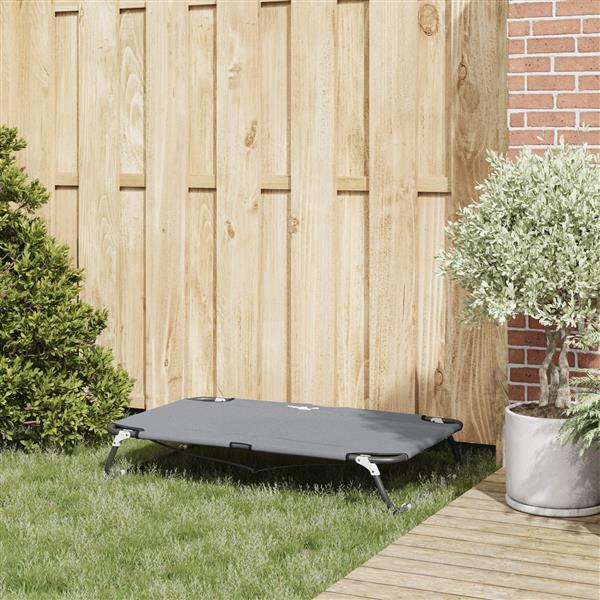 Grote foto vidaxl hondenbed lichtgrijs 105 x 65 x 18 cm oxford stof en staal dieren en toebehoren toebehoren