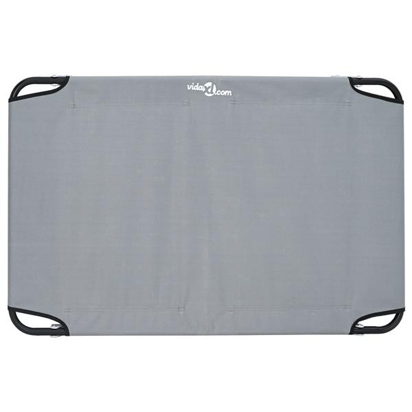 Grote foto vidaxl hondenbed lichtgrijs 105 x 65 x 18 cm oxford stof en staal dieren en toebehoren toebehoren
