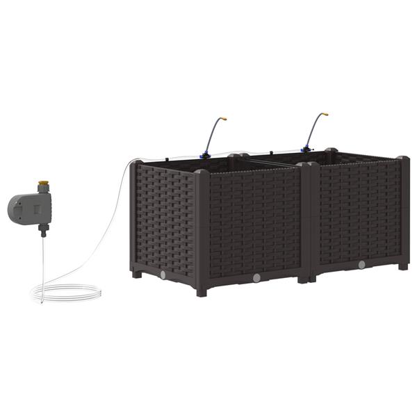 Grote foto vidaxl tuinplantbakken bruin 80 x 40 x 37.5 cm staal tuin en terras overige tuin en terras