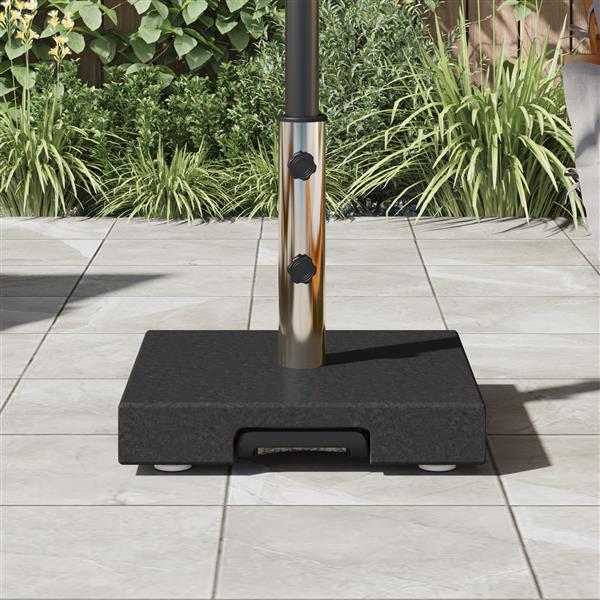Grote foto vidaxl parasolvoet zwart 41 x 41 x 37 cm graniet tuin en terras overige tuin en terras