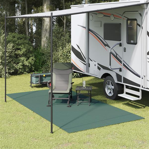 Grote foto vidaxl tenttapijt groen 500 350 cm polyester caravans en kamperen tenten
