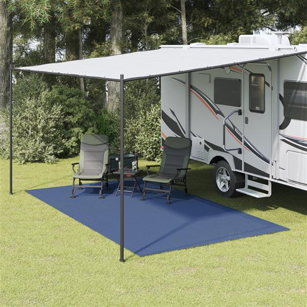 Grote foto vidaxl tenttapijt blauw 250 x 250 cm polyester caravans en kamperen tenten