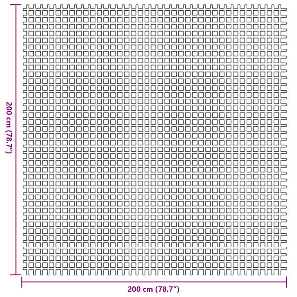 Grote foto vidaxl tenttapijt antraciet 200 x 200 cm polyester caravans en kamperen tenten