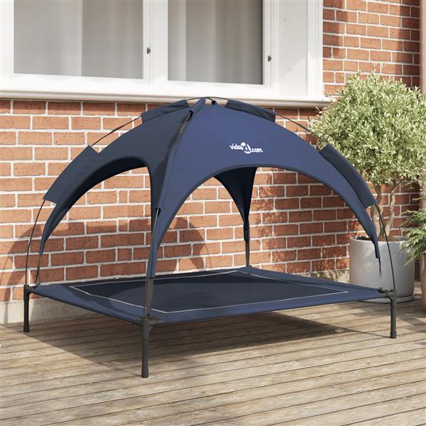 Grote foto vidaxl hondenbed marineblauw xl staal dieren en toebehoren toebehoren