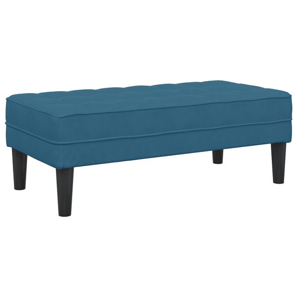 Grote foto vidaxl bank blauw 113 x 57 x 39 cm fluweel huis en inrichting overige huis en inrichting