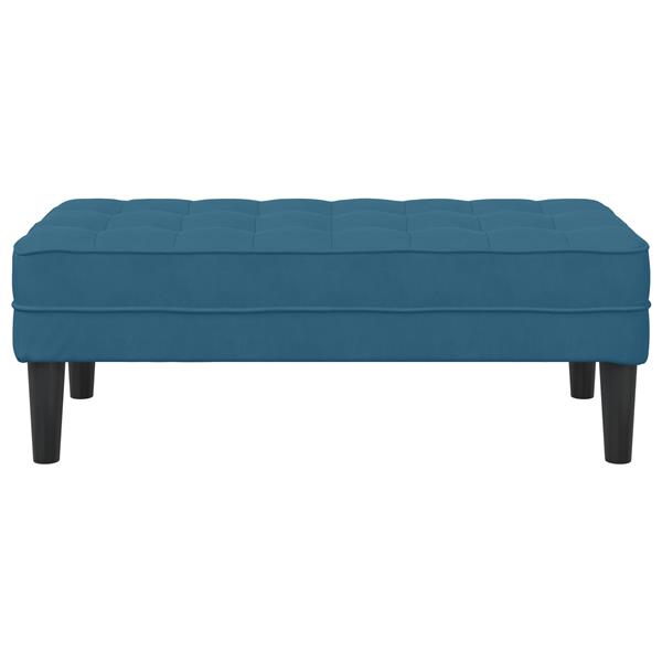 Grote foto vidaxl bank blauw 113 x 57 x 39 cm fluweel huis en inrichting overige huis en inrichting
