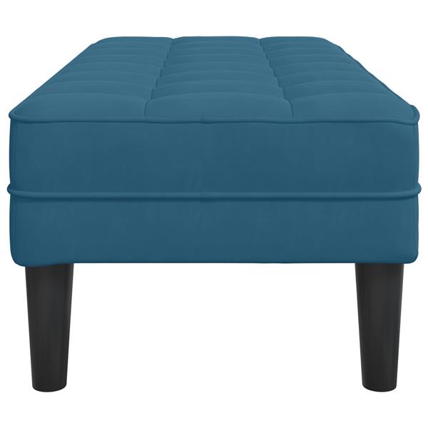 Grote foto vidaxl bank blauw 113 x 57 x 39 cm fluweel huis en inrichting overige huis en inrichting