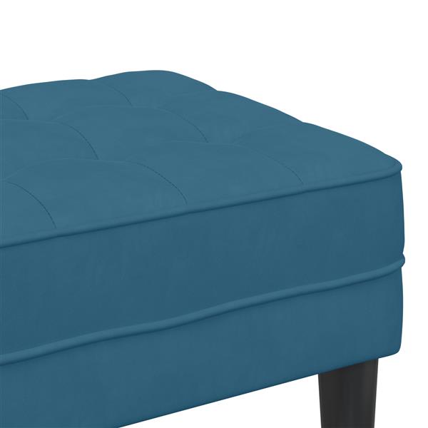 Grote foto vidaxl bank blauw 113 x 57 x 39 cm fluweel huis en inrichting overige huis en inrichting