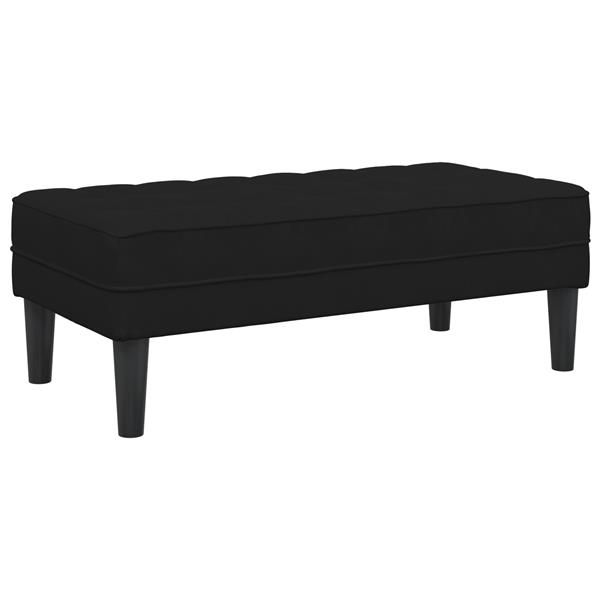 Grote foto vidaxl bank zwart 113 x 57 x 39 cm fluweel huis en inrichting overige huis en inrichting