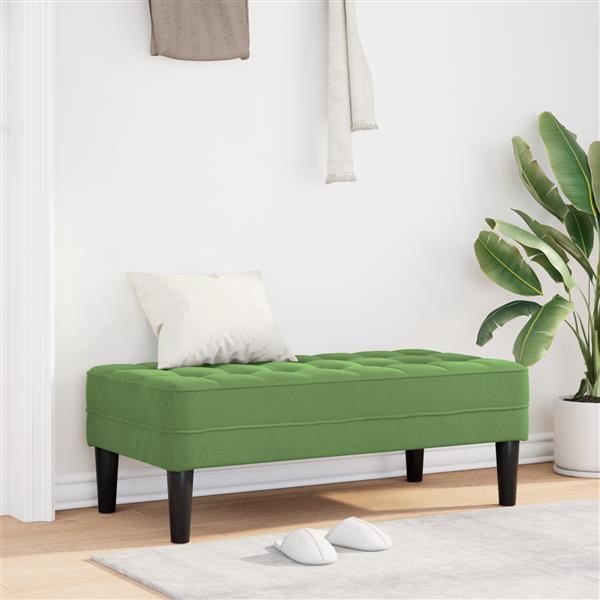 Grote foto vidaxl bank lichtgroen 113 x 57 x 39 cm fluweel huis en inrichting overige huis en inrichting