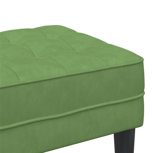 Grote foto vidaxl bank lichtgroen 113 x 57 x 39 cm fluweel huis en inrichting overige huis en inrichting