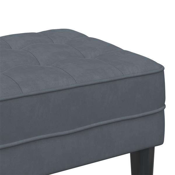 Grote foto vidaxl bank donkergrijs 113 x 57 x 39 cm fluweel huis en inrichting overige huis en inrichting