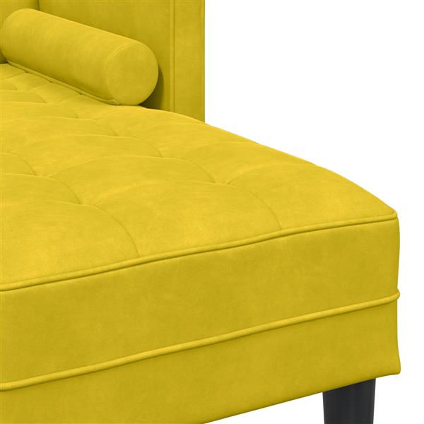 Grote foto vidaxl l vormige bank geel 173x131x67 cm velvet huis en inrichting bankstellen