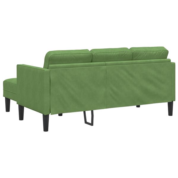 Grote foto vidaxl bankstel lichtgroen 173 x 131 x 67 cm fluweel huis en inrichting bankstellen