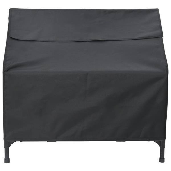 Grote foto vidaxl hondenhuis zwart 110 x 75 x 107.5 cm oxford stof en staal dieren en toebehoren hondenhokken en kooien