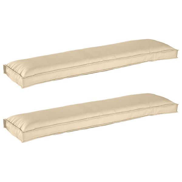 Grote foto vidaxl pallet kussen set 2 pcs beige 150 x 40 x 8 cm oxford stof huis en inrichting woningdecoratie