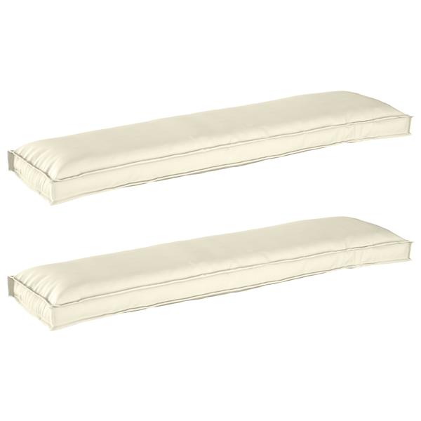 Grote foto vidaxl pallet kussen set 2 pcs cr me 150 x 40 x 8 cm oxford stof huis en inrichting woningdecoratie