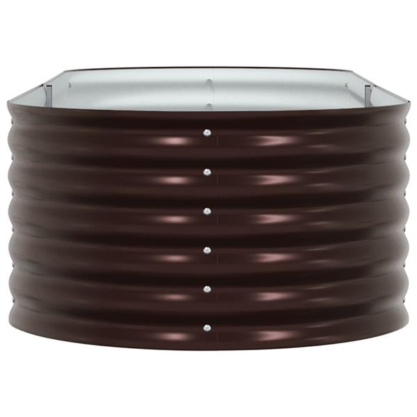 Grote foto vidaxl verhoogde plantenbak bruin 240 x 80 x 44 cm staal tuin en terras overige tuin en terras