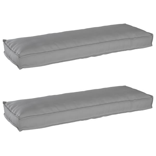 Grote foto vidaxl pallet kussen set 2 pcs grijs 120 x 40 x 8 cm oxford stof huis en inrichting woningdecoratie