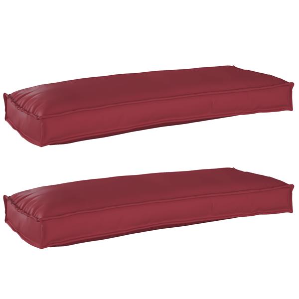 Grote foto vidaxl pallet kussen set 2 pcs wijnrood 100 x 40 x 8 cm oxford stof huis en inrichting woningdecoratie
