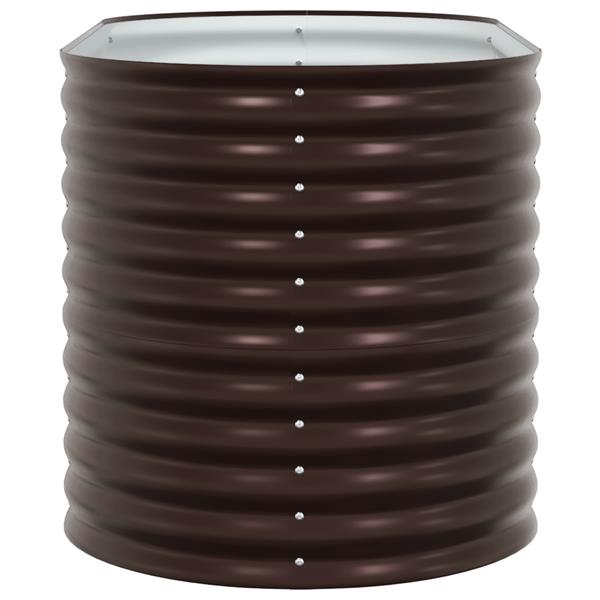 Grote foto vidaxl verhoogde plantenbak bruin 160 x 80 x 81 cm staal tuin en terras overige tuin en terras